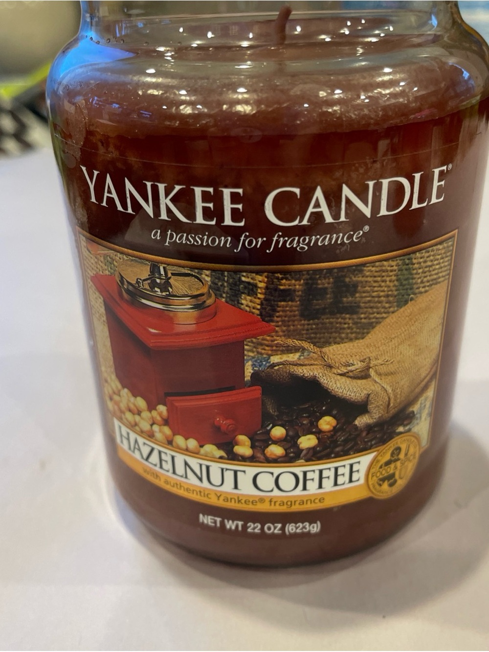 Yankee Candle RETIRED "Hazelnut Coffee" 22 oz Jar Candle NEW food spice - Picture 3 of 6